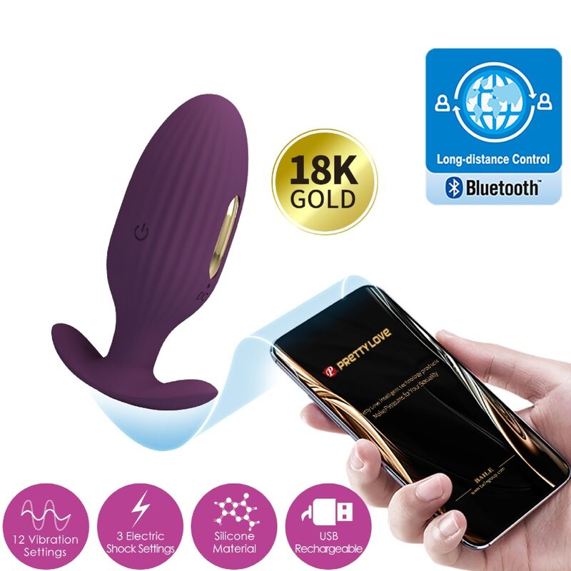 PRETTY LOVE - PLUG ANAL CONTROLADO POR APP PURPLE JEFFERSON