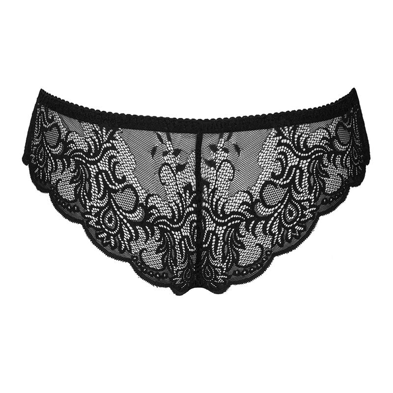 LIVCO CORSETTI MODA - LOVE STORY LC 90679 BLACK CROTCHLESS PANTS L/XL