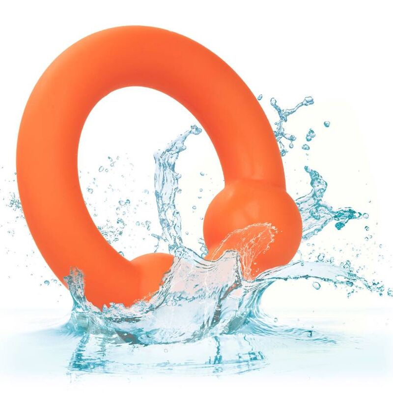 CALEXOTICS - ANILLO DE DOBLE BOLA ALPHA NARANJA
