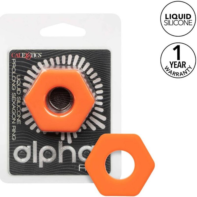 CALEXOTICS - ANILLO ALPHA PROLONGADOR SEXAGONAL NARANJA