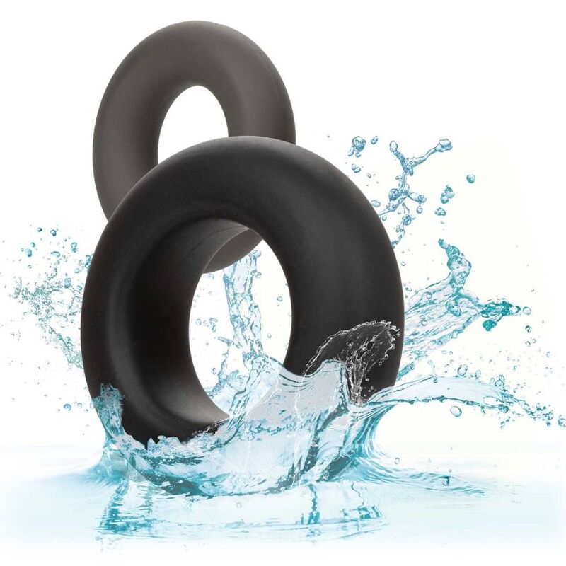 CALEXOTICS - ALPHA SET DE 2 ANILLOS PROLONGADOS GRIS
