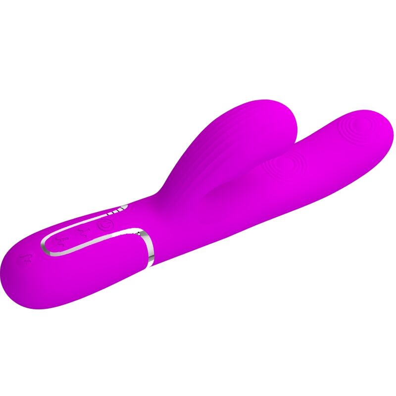 PRETTY LOVE - VIBRADOR MULTIFUNCIÓN 3 EN 1 PERLITA PUNTO G VIOLETA