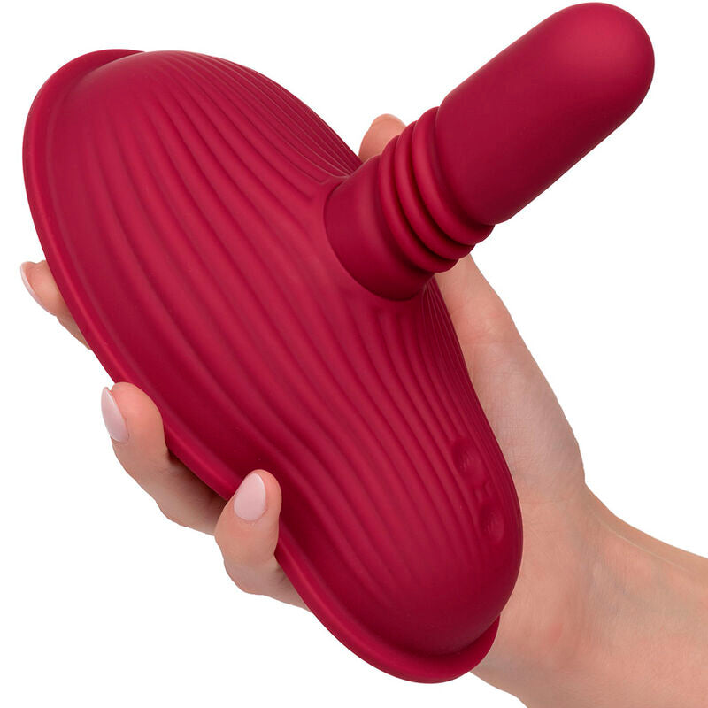 CALEXOTICS - MASAJEADOR DE PILOTO CON DOBLE MOTOR Y CONTROL REMOTO ROJO