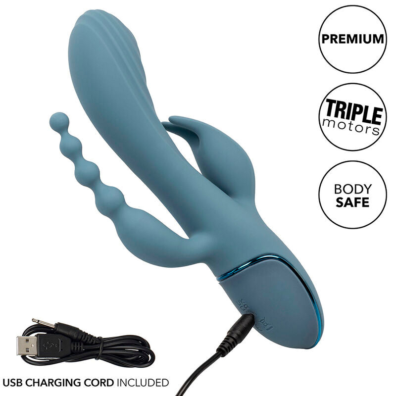 CALEXOTICS - GREY TRIPLE ECSTASY VIBRATOR