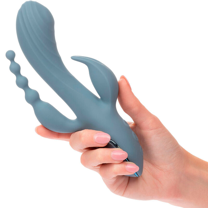 CALEXOTICS - GREY TRIPLE ECSTASY VIBRATOR