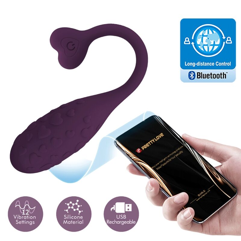 PRETTY LOVE - FISHERMAN APP-CONTROLLED VIBRATING EGG LILA