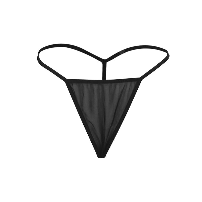 SUBBLIME - BABYDOLL EN TELA DE TUL CON ENCAJE Y DETALLE DE FLORES, NEGRO S/M