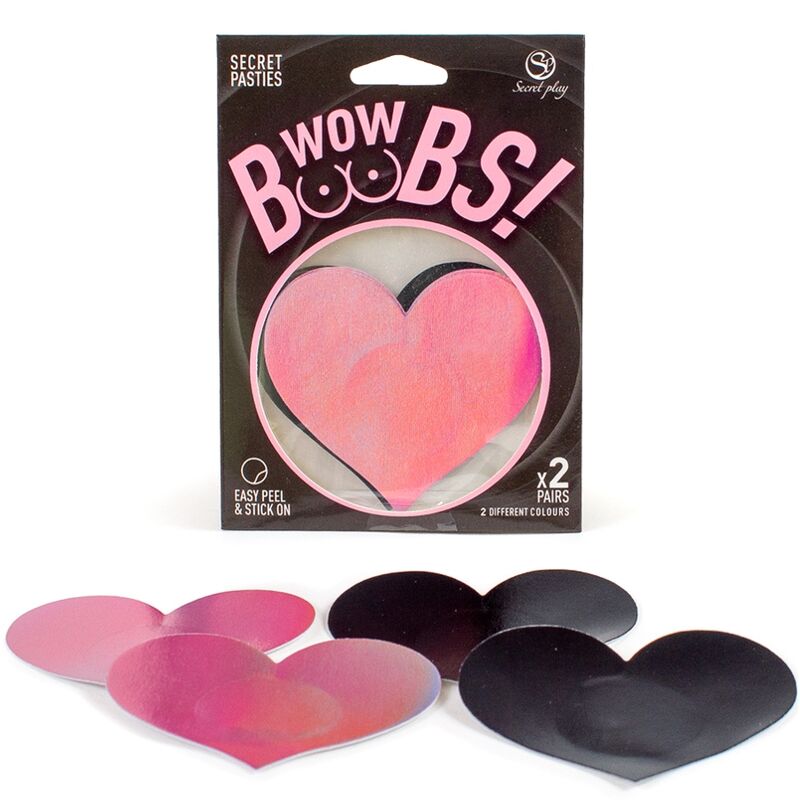 SECRET PLAY - ¡PECHOS IMPRESIONANTES! CUBREPEZONES CON CORAZONES