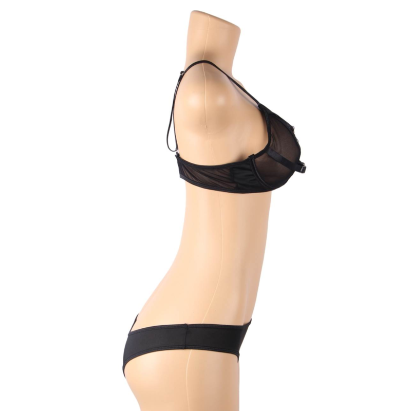 SUBBLIME - TWO-PIECE SET OF STRAPPY SHEAR BRA SIZE S/M