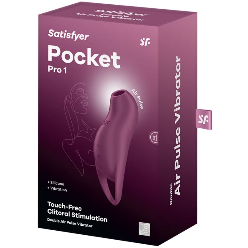 SATISFYER - ESTIMULADOR DE CLÍTORIS GARNET POCKET PRO 1
