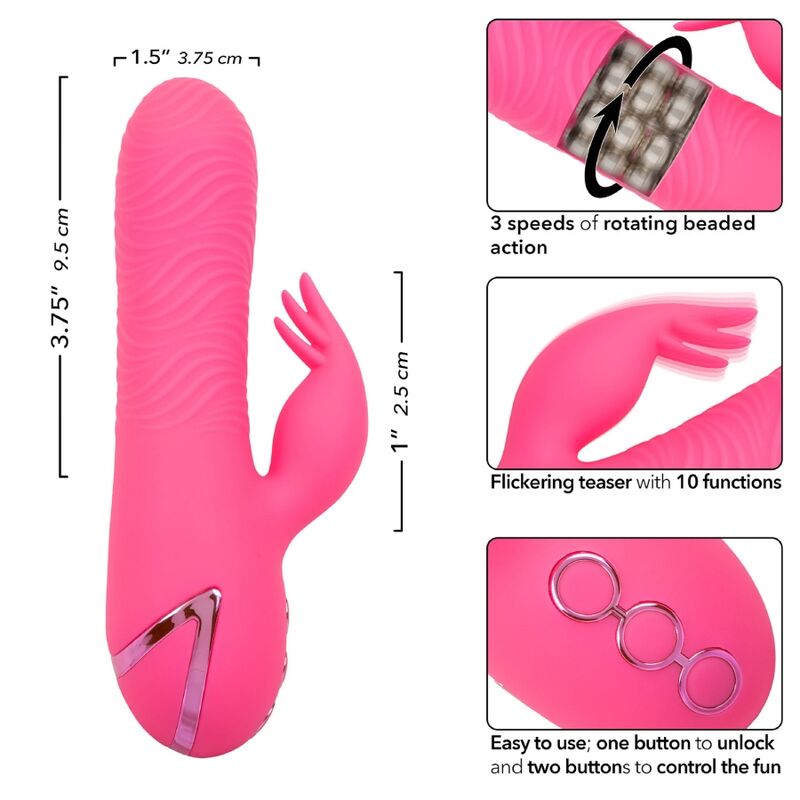 CALEXOTICS - SACRAMENTO SWEETIE PINK RABBIT VIBRATOR BY CALIFORNIA DREAMING