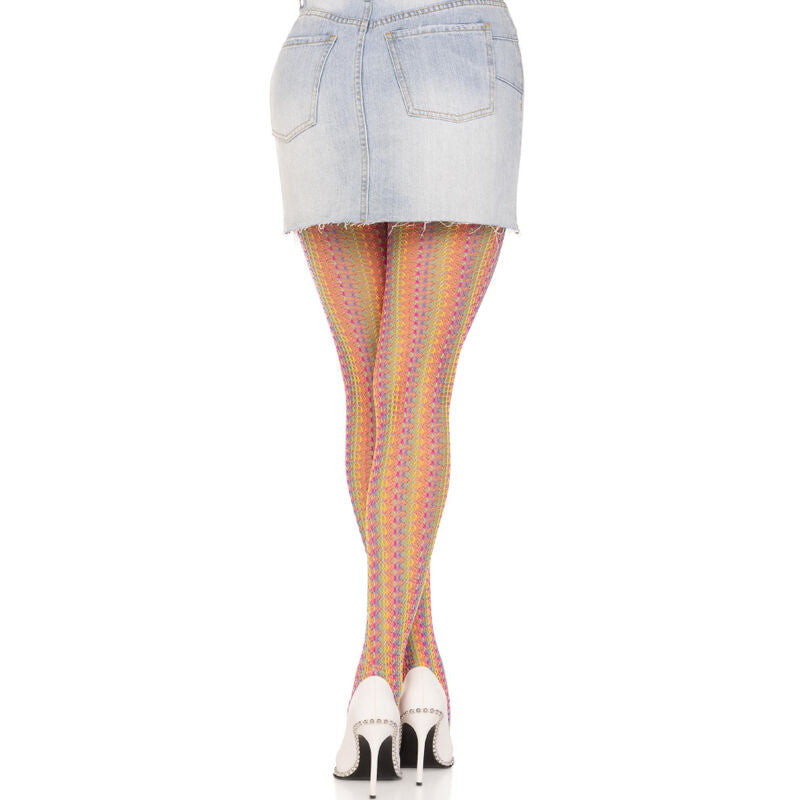 LEG AVENUE - CALCETINES DE GANCHILLO MULTICOLOR