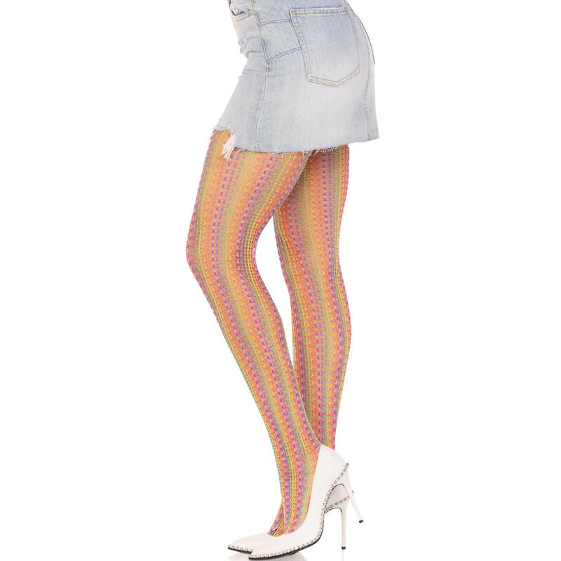 LEG AVENUE - CALCETINES DE GANCHILLO MULTICOLOR