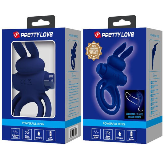 PRETTY LOVE - ANILLO VIBRADOR DOBLE DAREY BLUE RABBIT