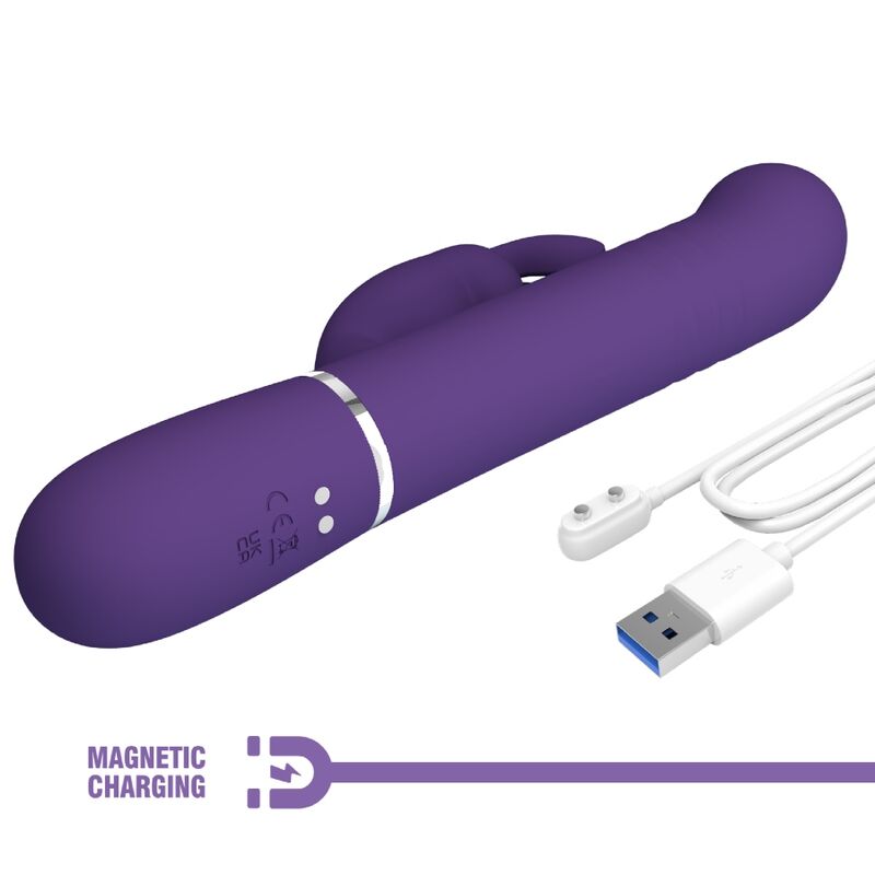 PRETTY LOVE - PURPLE 4-IN-1 RABBIT VIBRATOR