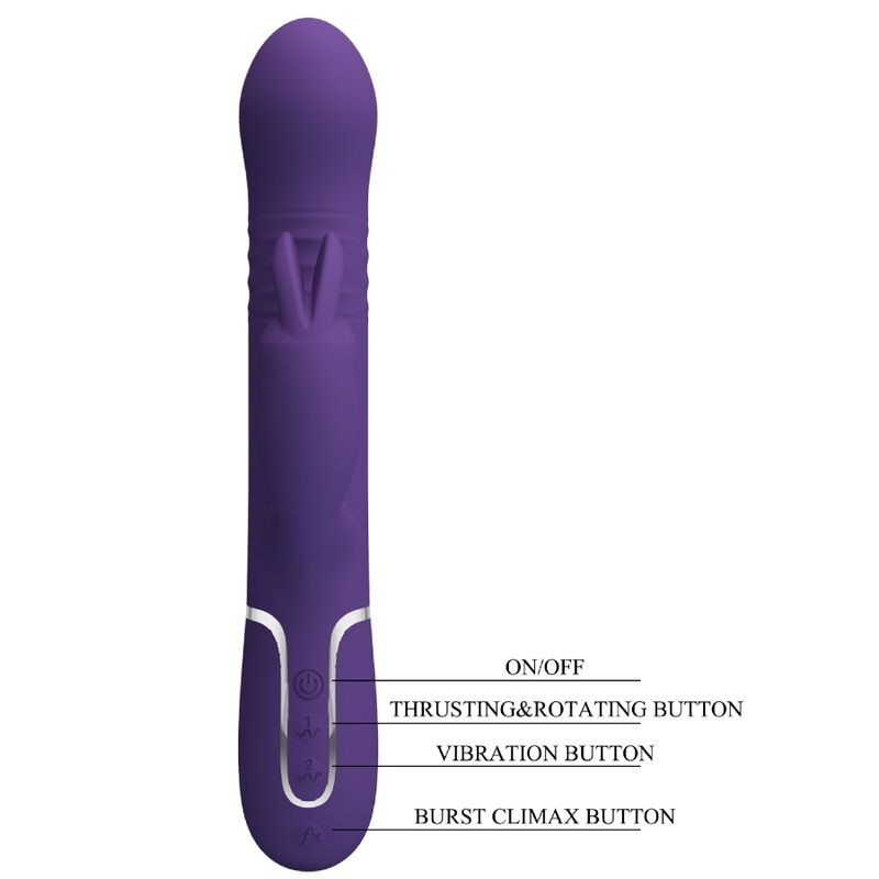 PRETTY LOVE - PURPLE 4-IN-1 RABBIT VIBRATOR
