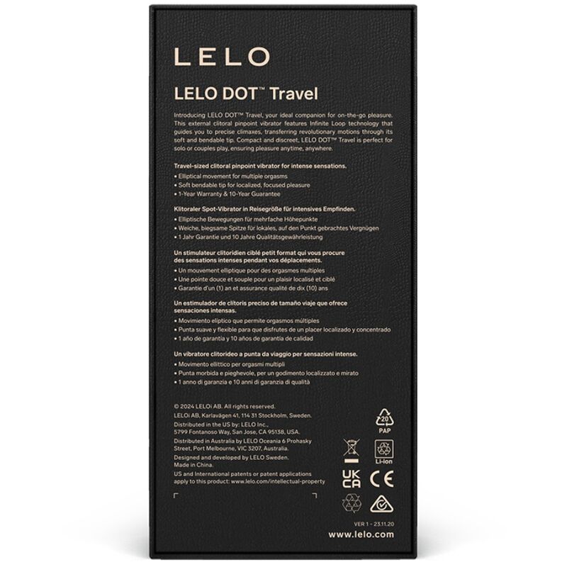 LELO - ESTIMULADOR DE CLÍTORIS DOT TRAVEL PINK