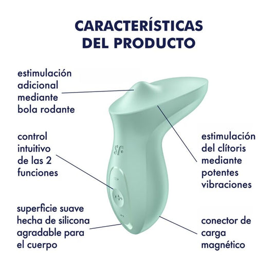SATISFYER - EXCITERRR VIBRADOR DE CLITORIS DE APLICACIÓN MENTA