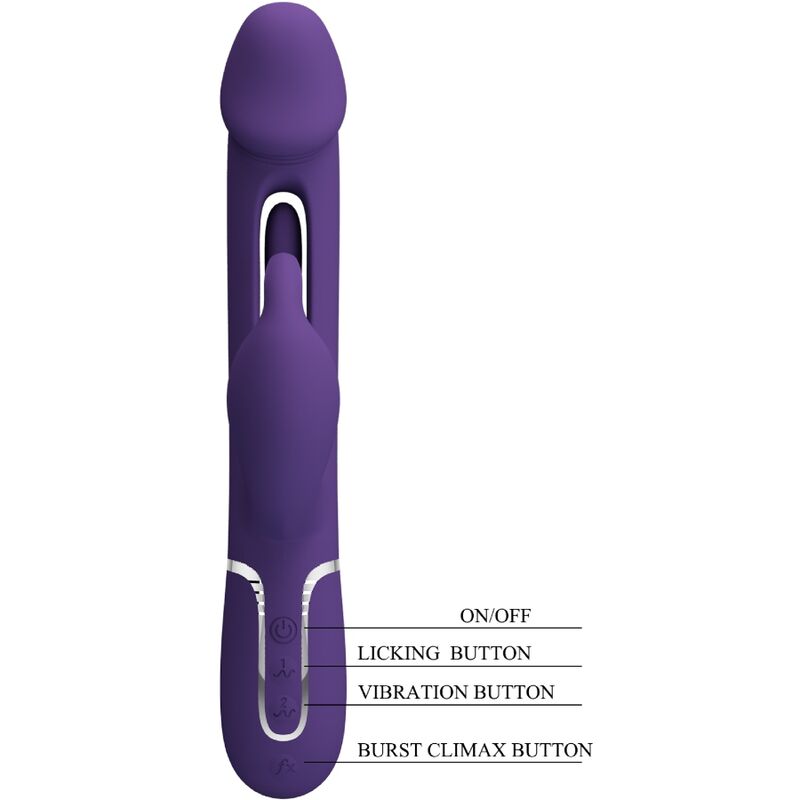 AMOR HERMOSO - KAMPAS VIBRADOR CONEJO MULTIFUNCIÓN 3 EN 1 CON LENGUA VIOLETA