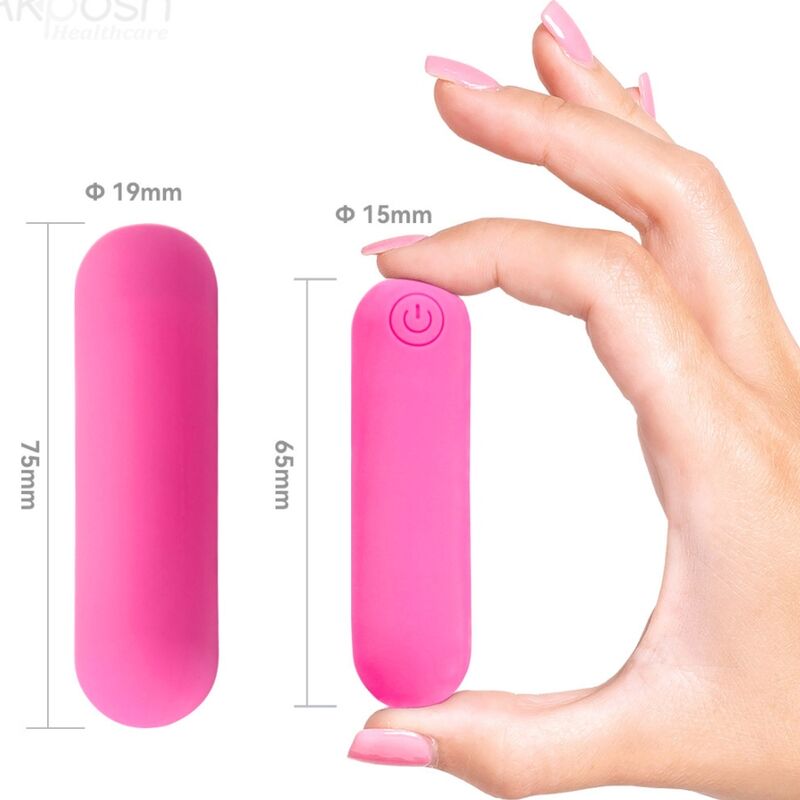 ARMONY - SPLASH HAHA VIBRADOR BALA DE SILICONA 10 VIBRACIONES 75 X 19 CM ROSA