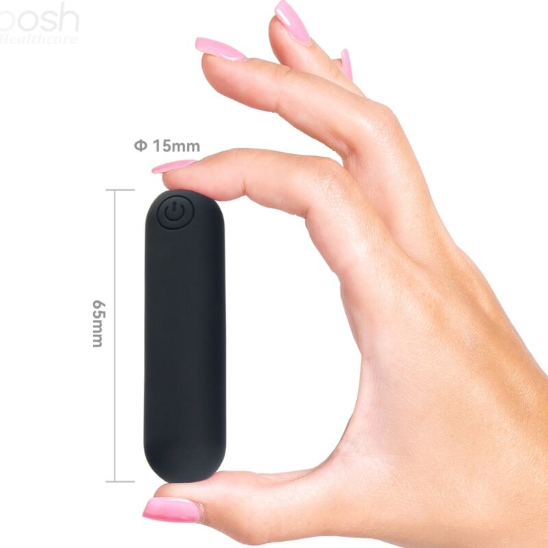 ARMONY - SPLASH JOLINE VIBRADOR BALA DE SILICONA CONTROL REMOTO 10 VIBRACIONES 65 X 15 CM NEGRO