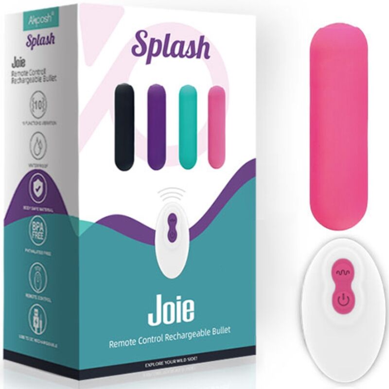 ARMONY - SPLASH JOIE BULLET VIBRATOR SILICONE REMOTE CONTROL 10 VIBRATIONS 75 X 19 CM PINK
