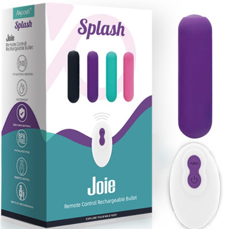 ARMONY - SPLASH JOIE BULLET VIBRATOR SILICONE REMOTE CONTROL 10 VIBRATIONS 75 X 19 CM PURPLE