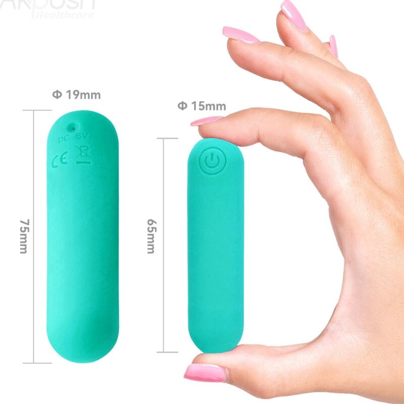 ARMONY - SPLASH HAHA VIBRADOR BALA DE SILICONA 10 VIBRACIONES 75 X 19 CM VERDE