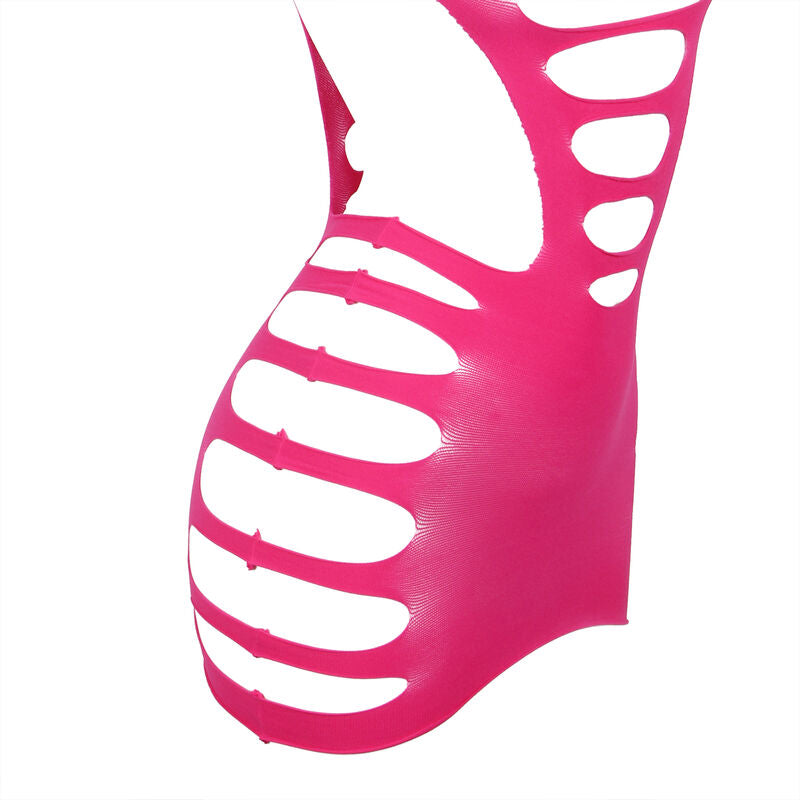 SUBBLIME - 952273 VESTIDO ROSA DE MANGA LARGA CON RED ELÁSTICA TALLA ÚNICA