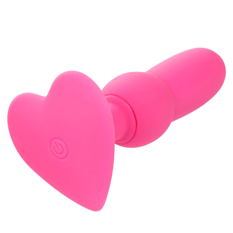 CALEXOTICS - TAPÓN ANAL PARA PRIMERA VEZ CON SONDA DE CUENTAS Y 10 VIBRACIONES ROSA
