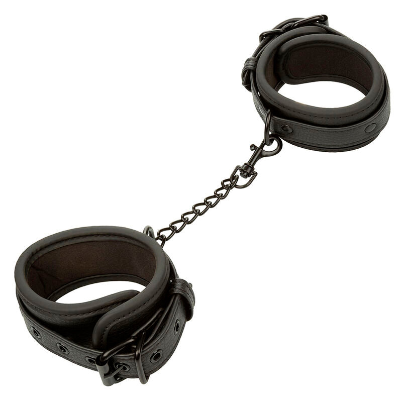 CALEXOTICS - NIGHT ANKLE CUFFS ADJUSTABLE LEATHER BLACK