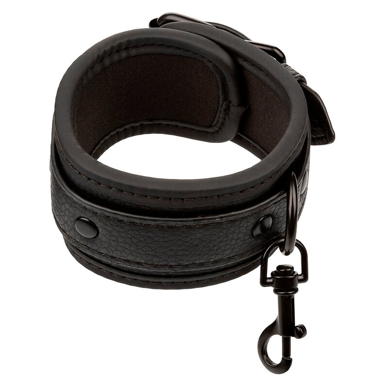 CALEXOTICS - NIGHT ANKLE CUFFS ADJUSTABLE LEATHER BLACK