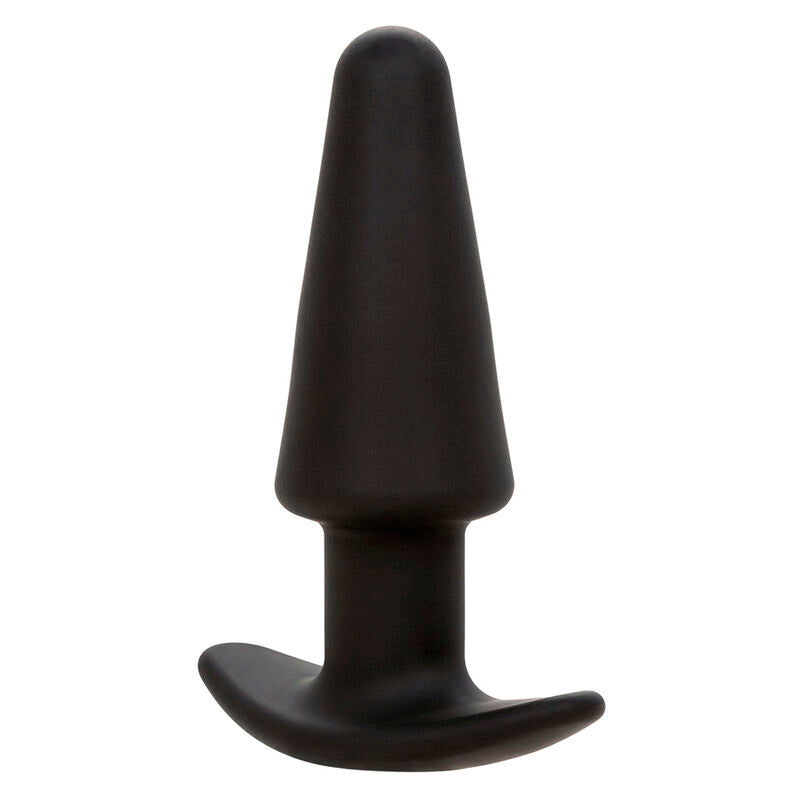 CALEXOTICS - ROCK BOTTOM TAPERED ANAL PLUG 10 VIBRATIONS BLACK SILICONE