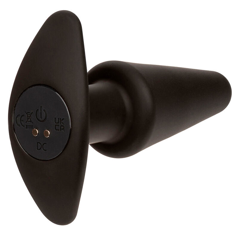 CALEXOTICS - ROCK BOTTOM TAPERED ANAL PLUG 10 VIBRATIONS BLACK SILICONE