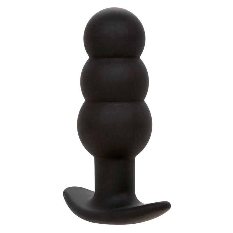 CALEXOTICS - ROCK BOTTOM ANAL PLUG WITH BALLS 10 VIBRATIONS BLACK SILICONE