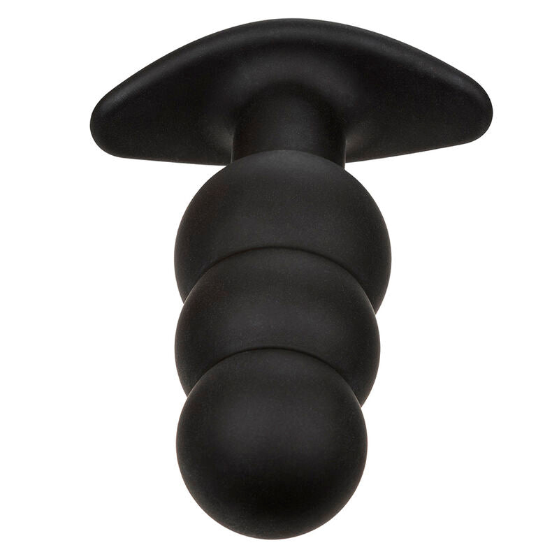 CALEXOTICS - ROCK BOTTOM ANAL PLUG WITH BALLS 10 VIBRATIONS BLACK SILICONE