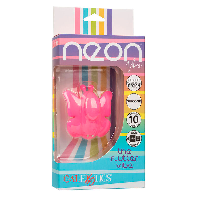 CALEXOTICS - NEON VIBES FLUTTER VIBE VIBRATION STIMULATOR 10 PINK VIBRATIONS