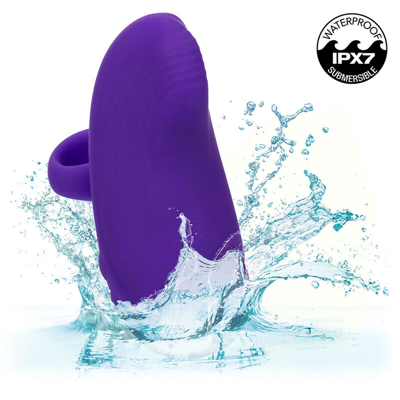 CALEXOTICS - MASAJEADOR DE MANO ENVY CON BOLA RODANTE, 7 VIBRACIONES, MORADO