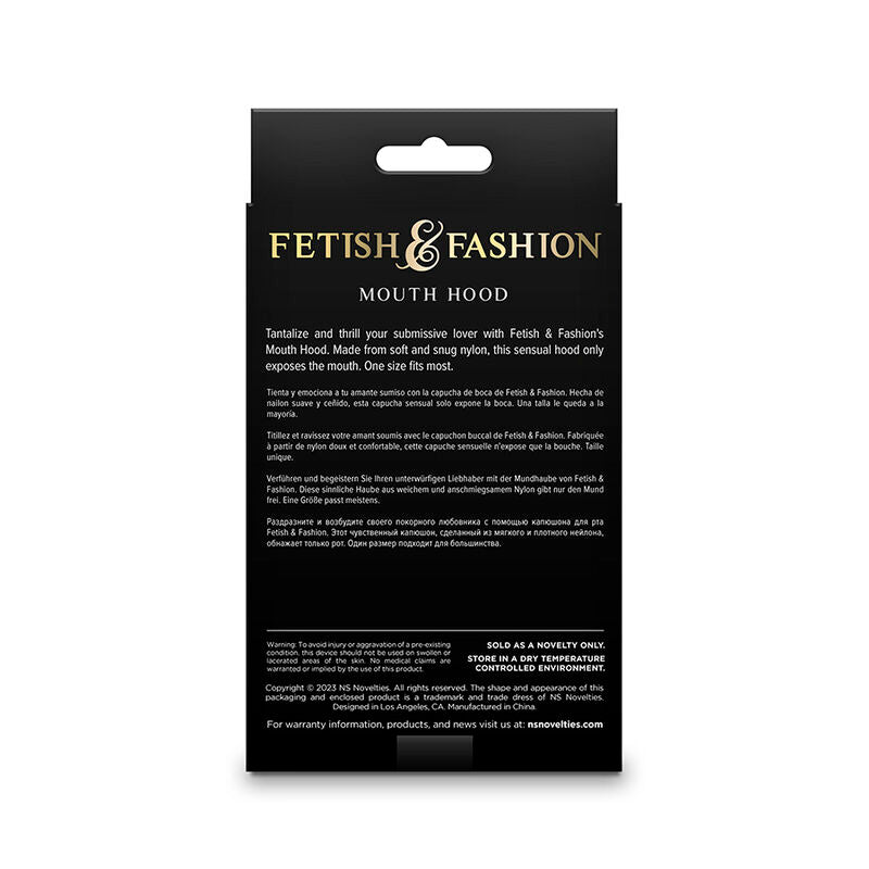 NOVEDADES NS - FETICHE Y MODA BOCA CON CAPUCHA DE NYLON BLANCA