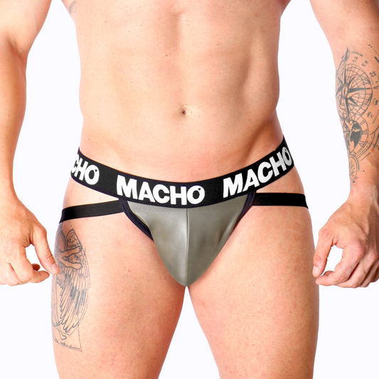 HOMBRE - MX27GR JOCK CUERO GRIS BEIGE S