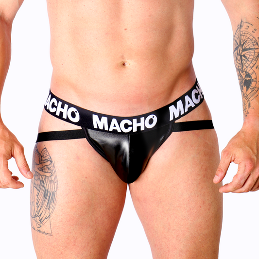 HOMBRE - MX25NC JOCK CUERO NEGRO S
