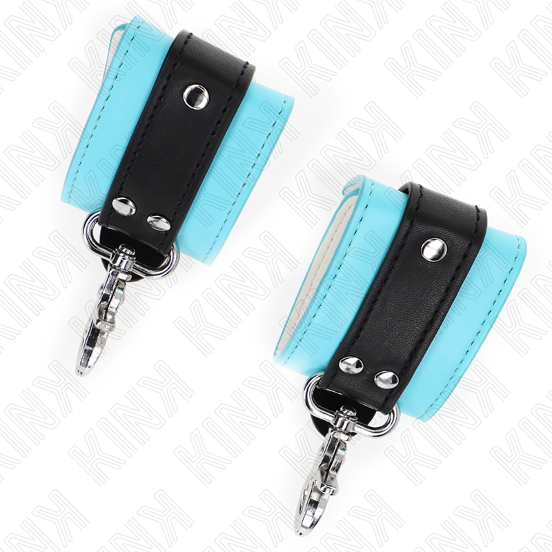 KINK - PREMIUM CLOSABLE WRIST RESTRAINTS BLACK/BLUE ADJUSTABLE 21-28 CM X 5.5 CM