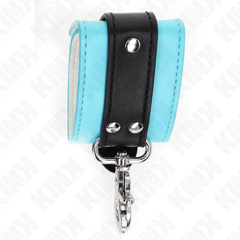 KINK - PREMIUM CLOSABLE WRIST RESTRAINTS BLACK/BLUE ADJUSTABLE 21-28 CM X 5.5 CM