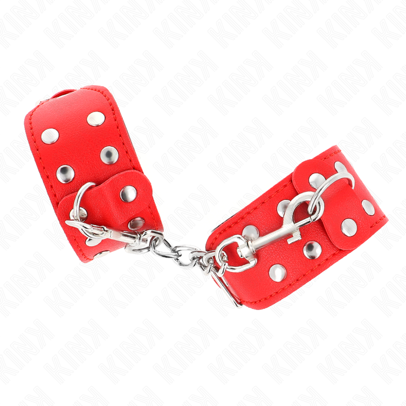 KINK - RED ADJUSTABLE DOUBLE NAIL STRAP BRACELETS