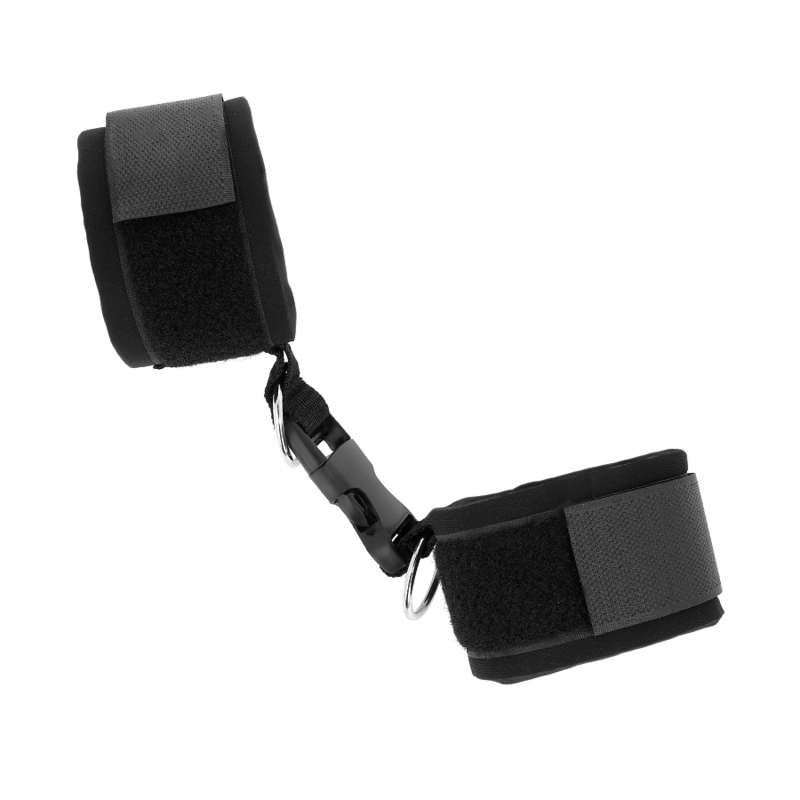 KINK - NEOPRENE WRIST RESTRAINTS HOOK&LOOP FASTENER BLACK ADJUSTABLE 22-34 CM