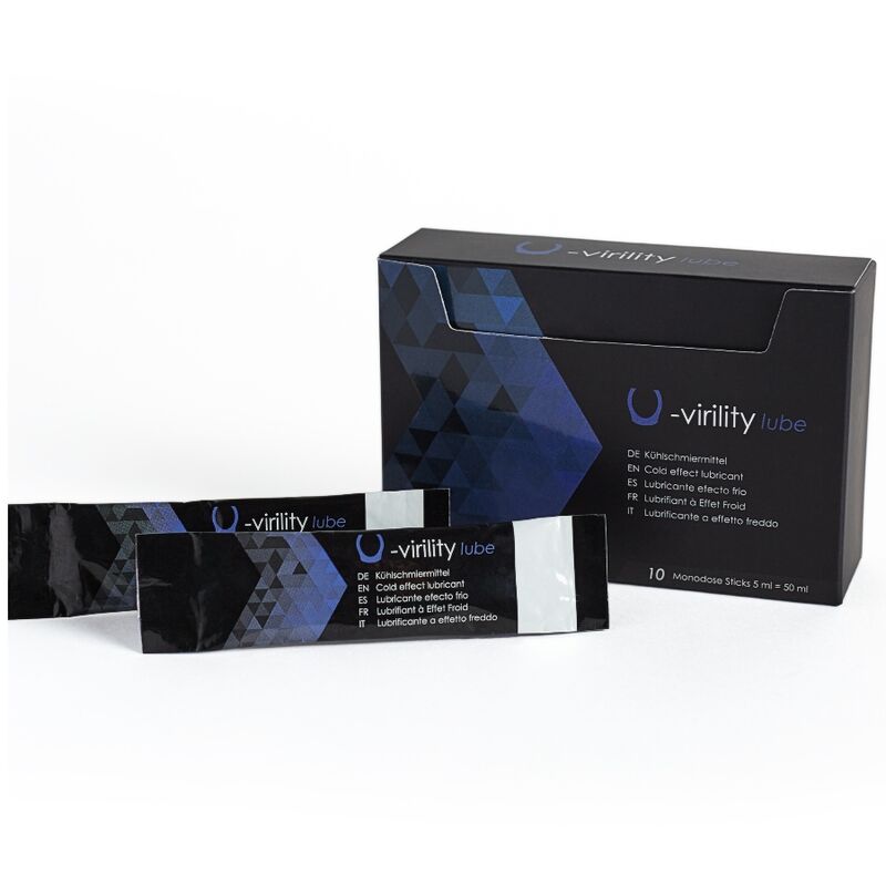 500 COSMETICS - U-VIRILITY LUBE LUBRICANTE EFECTO FRÍO 10 X 5 ML