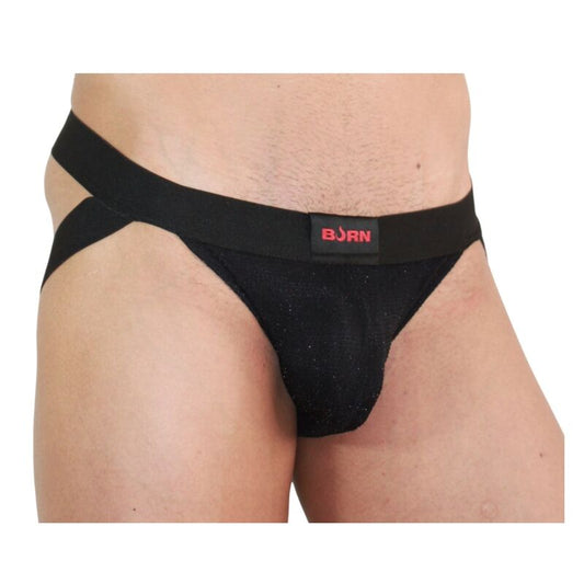 BURN - 003 JOCKMAIL NEGRO BRILLANTE S