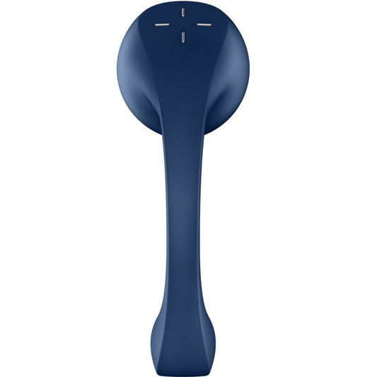 SATISFYER - PRO + WAVE 4 GE ESTIMULADOR PULSANTE DE AIRE APLICACIÓN GRATUITA AZUL OSCURO