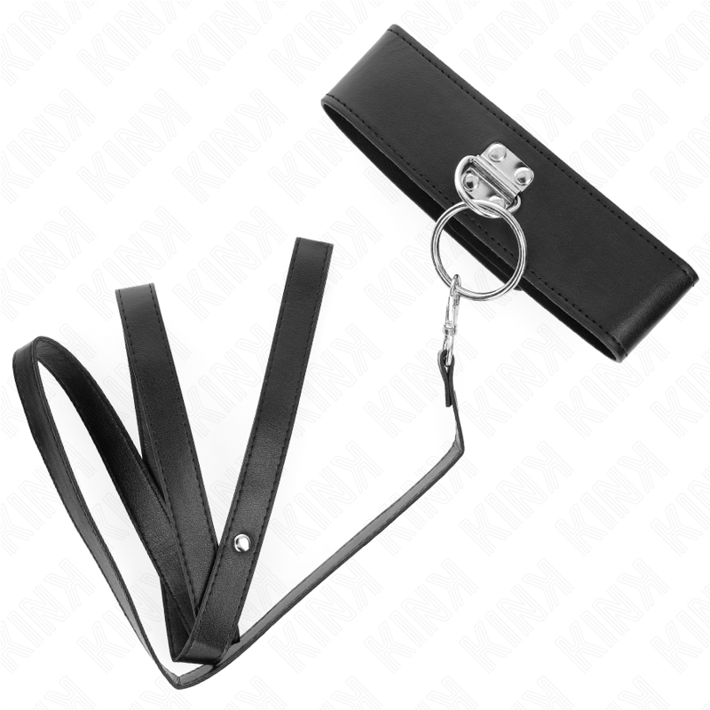 KINK - COLLAR CON TACHUELAS DE 116 CM CON CORREA DE CUERO DE 50 X 5 CM
