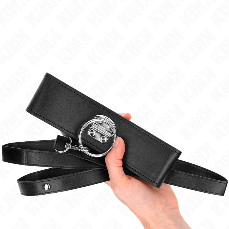 KINK - COLLAR CON TACHUELAS DE 116 CM CON CORREA DE CUERO DE 50 X 5 CM